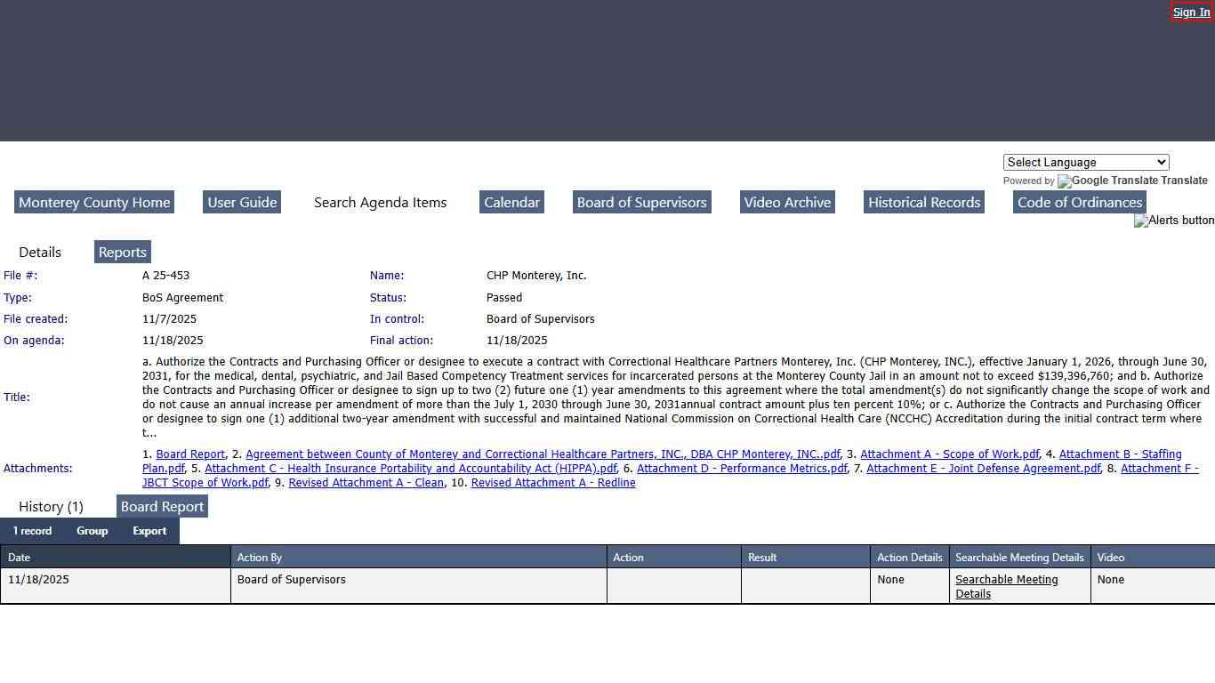 County of Monterey - File #: A 25-453